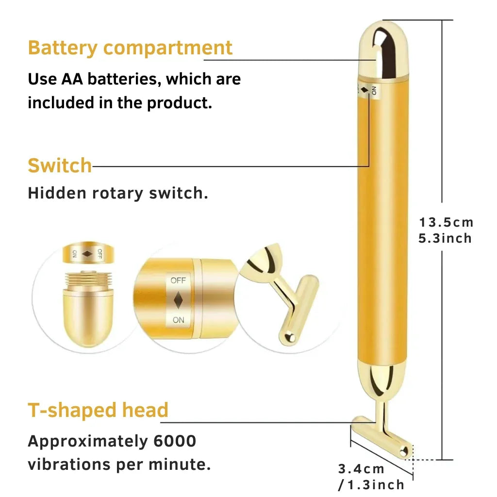 RadianceLift™ Sonic 24K Gold Electric Facial Sculpt Massager
